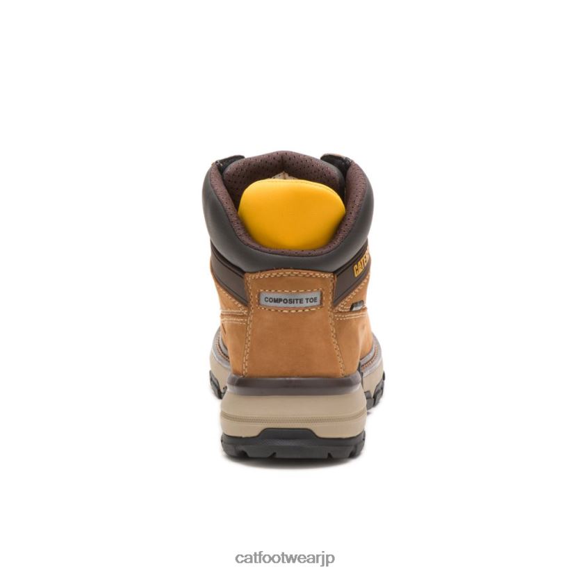 掘削機スーパーライト防水カーボン複合つま先ワークブーツ スーダンブラウン 女性 N2JB0V268 Caterpillar |ワークブーツ